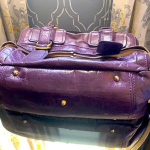 Vintage Chloe Purple Leather Shoulder Bag